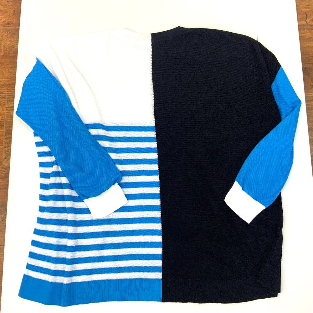 Planet by Lauren G Color Block Crew Neck Knit Sweater Sz OS - Picture 15 of 16